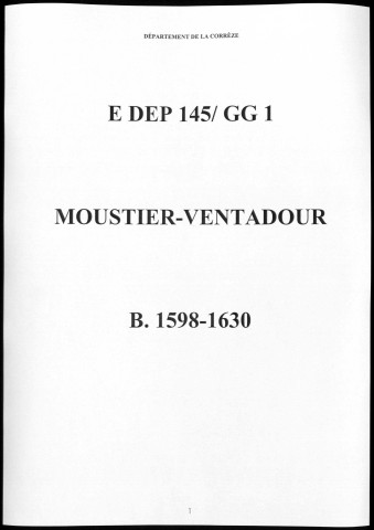 Baptêmes (1598-1630)