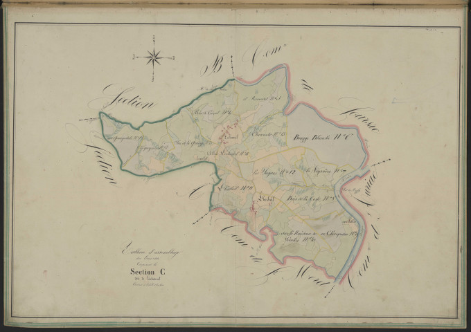 Tableau d'assemblage de la section C d'Echamel