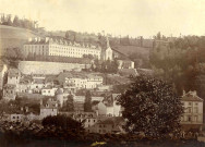 Quartier du Lion-d'Or, séminaire et, en contrebas, à droite, l'évêché.