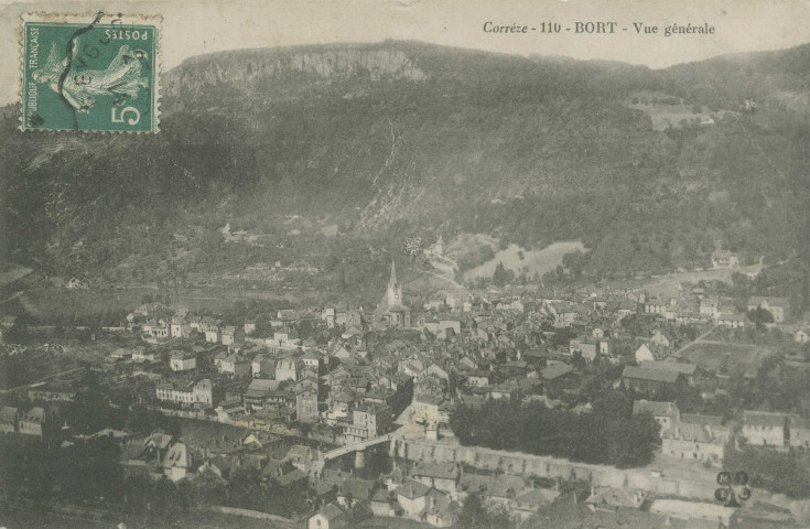 Bort-les-Orgues : "Corrèze - 110 - Bort, vue générale".
