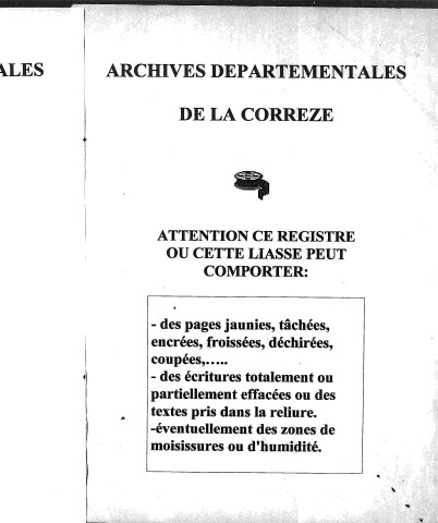 Naissances, mariages, décès (1883-1892)