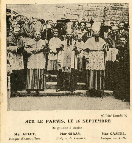 Les évêques Arlet, Giray et Castel.