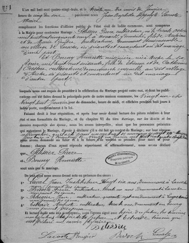 Mariages (1883-1902)