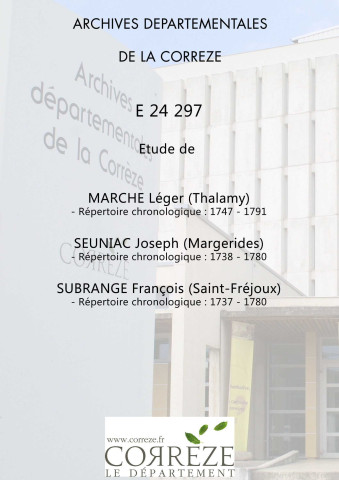Répertoire chronologique : 1737-1791