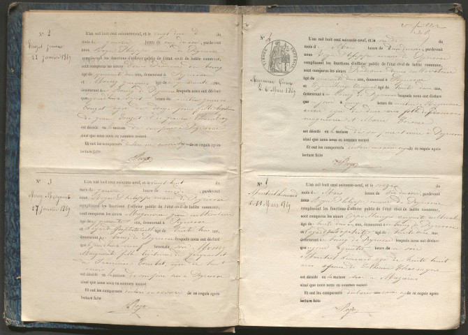 Décès (1869-1881)