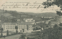 Tulle : "152 - Tulle - Ecole normale d'instituteurs". Vue sur la caserne des Récollets.