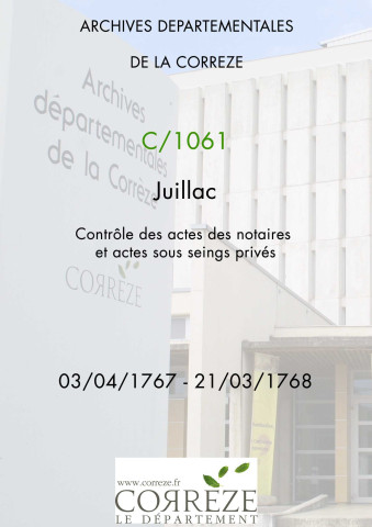 3 avril 1767-21 mars 1768