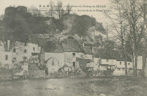 Ségur-le-Château : "- Corrèze - Les ruines du château de Ségur (littéralement recouvert de lierre) - Les bords de la haute-Vézère".
