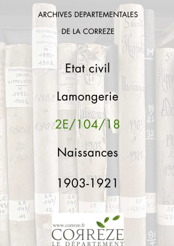 Naissances (1903-1921).