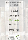 Naissances (1903-1921).