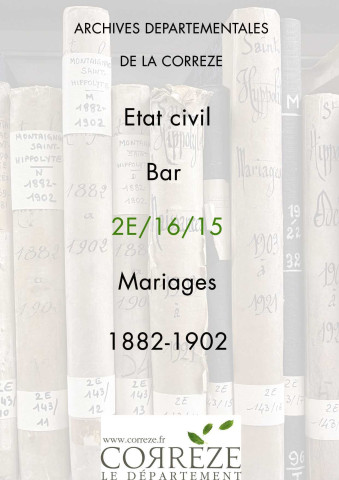 Mariages (1882-1902)