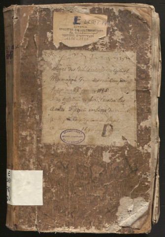 Délibérations du conseil municipal. 1er décembre 1816-31 janvier 1834