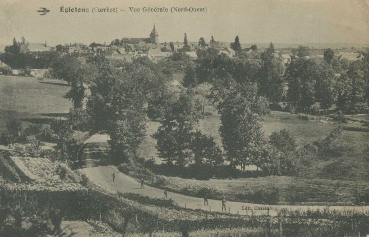 Egletons : "Egletons (Corrèze) - Vue générale (Nord-Ouest)".