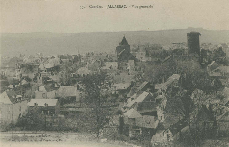 Allassac : "57. - Corrèze - Allassac - Vue générale".
