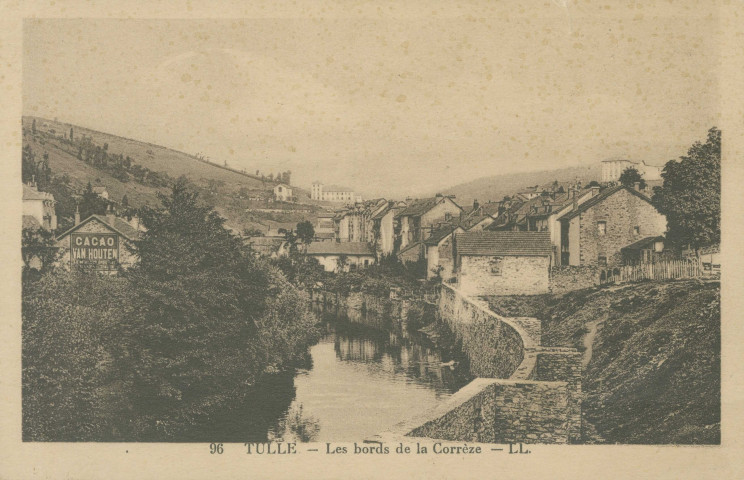 Tulle : "96 Tulle - Les bords de la Corrèze.".