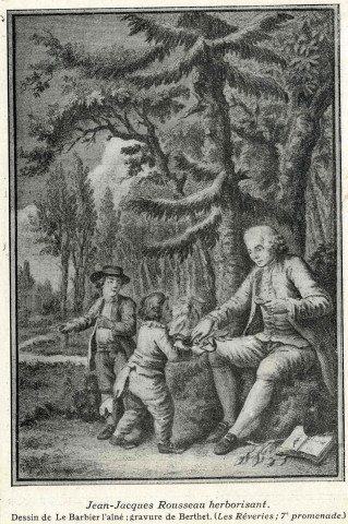 "Jean-Jacques Rousseau herborisant".
