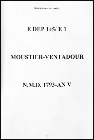 Naissances, mariages, décès (1793-1797)