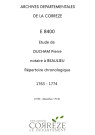 Répertoire chronologique : janvier 1763-décembre 1774.