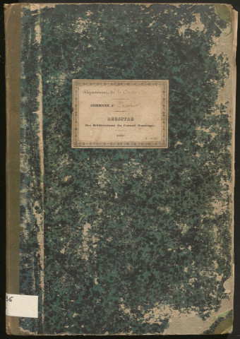 Registre de délibérations. 11 novembre 1855-25 juin 1871