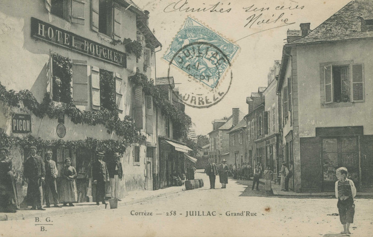 Juillac : "Corrèze - 258 - Juillac - Grand' rue".