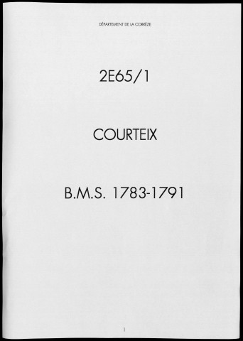 Baptêmes, mariages, sépultures puis naissances, mariages, décès (1783-1802)