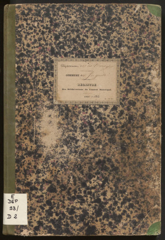 Délibérations du conseil municipal. 17 mai 1853-11 novembre 1866