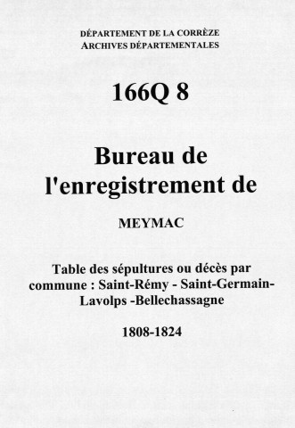 Communes de Saint-Rémy, Saint-Germain-Lavolps, Bellechassagne