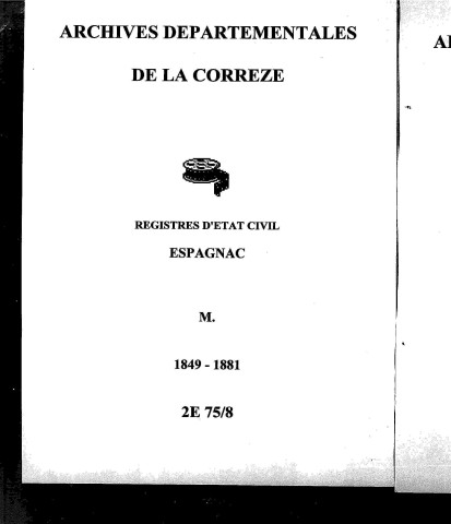 Mariages (1849-1881)