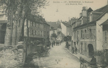 Donzenac : "Corrèze - 155 - Donzenac, le boulevard et la route de Paris".