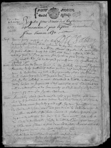 Baptêmes, mariages, sépultures (1680-1792)