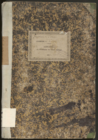 Délibérations du conseil municipal. 15 mars 1857-21 janvier 1877