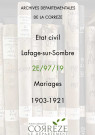 Mariages (1903-1921).