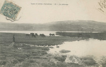 Folklore : "Types et scènes champêtres - 42 - Au pâturage".