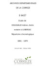 Répertoire chronologique : 18 avril 1861-9 février 1870