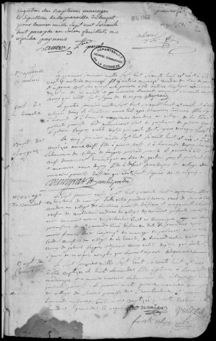 Baptêmes, mariages, sépultures (1768-1781)