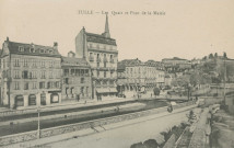 Tulle : "Tulle - Les quais et pont de la mairie".