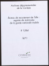 Classe 1871 : registre matricule de la garde nationale mobile.