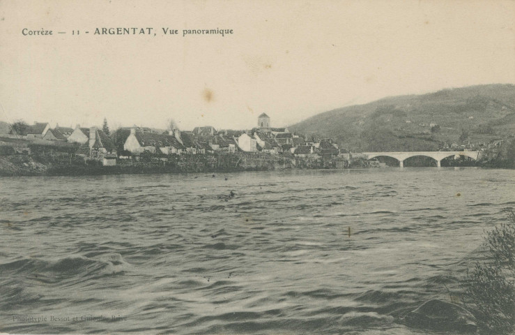 Argentat : "Corrèze - 11 - Argentat, Vue panoramique".