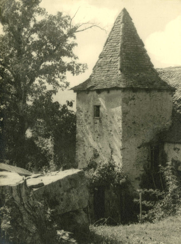 Ferme à tour carrée: détail de la tour.