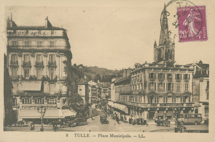 Tulle : "8 Tulle. - Place municipale.".