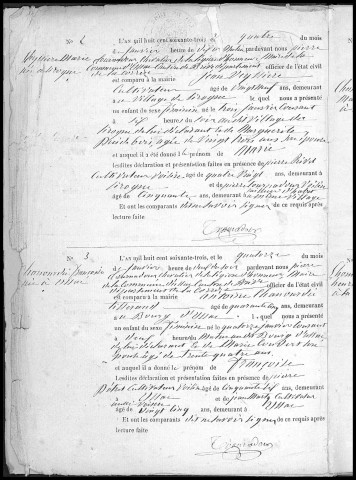 Naissances (1863-1882)