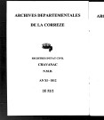 Naissances, mariages, décès (1803-1812)