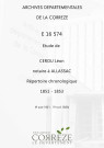 Répertoire chronologique : 9 août 1851-19 avril 1853