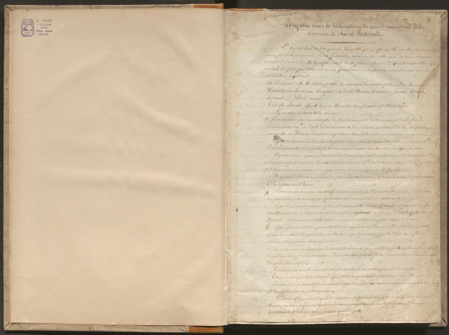 Délibérations du conseil municipal. 15 février 1852-28 novembre 1890
