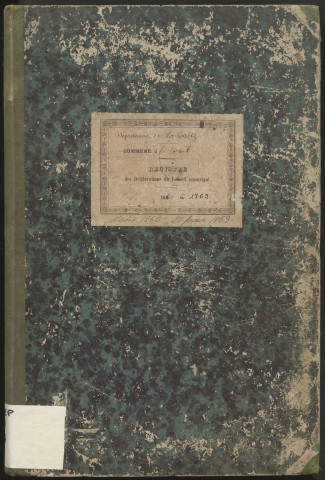 Délibérations du conseil municipal. 15 août 1860-28 février 1869