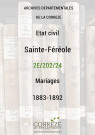 Mariages (1883-1892)