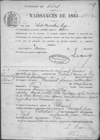 Naissances (1883-1902)