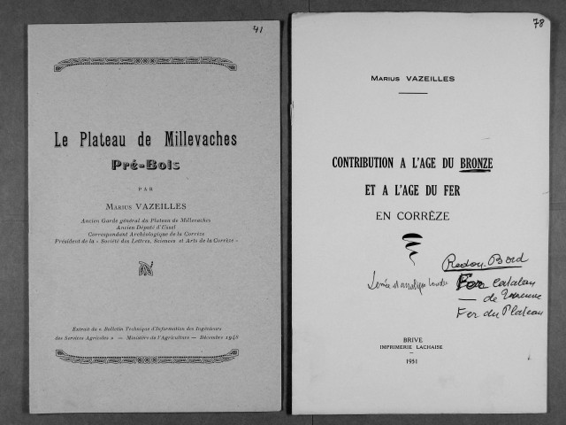 Articles, fascicules.