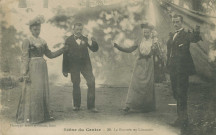 Folklore : "Scène du Centre - 20. - La bourrée en Limousin". cliché pris lors du concours de chabrette de Juillac en 1906.