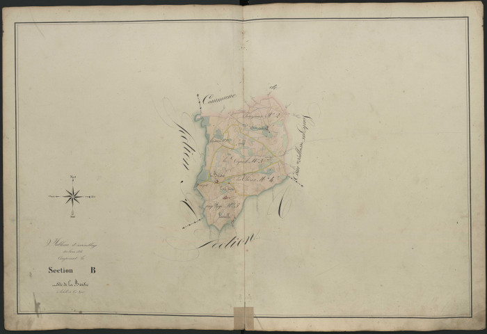 Tableau d'assemblage de la section B de la Brudie